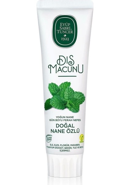 Doğal Diş Macunu 90 gr Nane Özlü