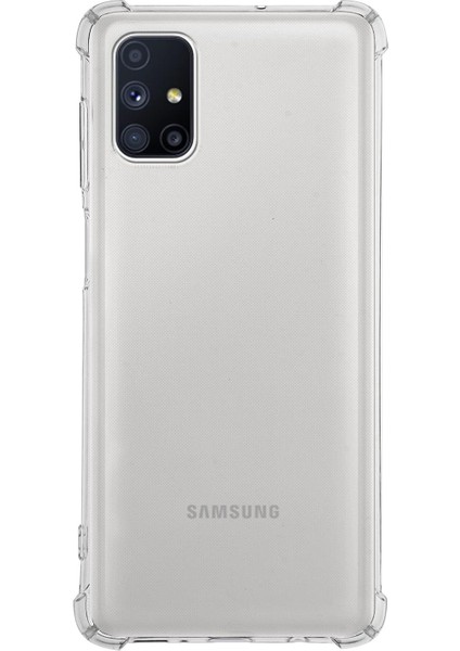 Samsung Galaxy M51 Kılıf Köşe Korumalı Kılıf Şeffaf Köşeli Kılıf Slikon - Şeffaf