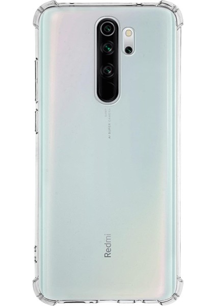 Xiaomi Redmi Note 8 Pro Kılıf Köşe Korumalı Kılıf Şeffaf Köşeli Kılıf Slikon - Şeffaf