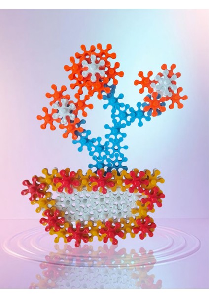 Molekül Blok, Molekül Puzzle, 3D Puzzle, Toys Eğitici Oyuncak, Mozaik Puzzle 140 Parça Renkli