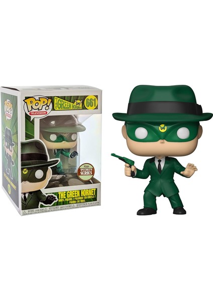 Metrashop Green Hornet (Specialty Series): Green Hornet x Pop! Tv Vinyl Figure & 1 Pop! Compatible Pet Plastic Graphical Protector Bundle