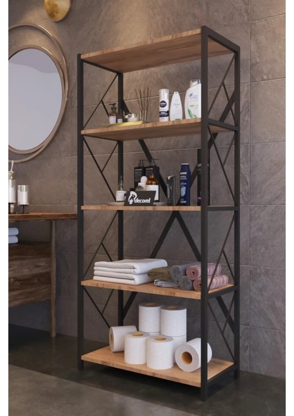 Mony Metal Banyo Rafı Ünite 5 Raflı Banyo Düzenleyici Raf Deterjan Havlu Rafı Havluluk 150 cm modelleri