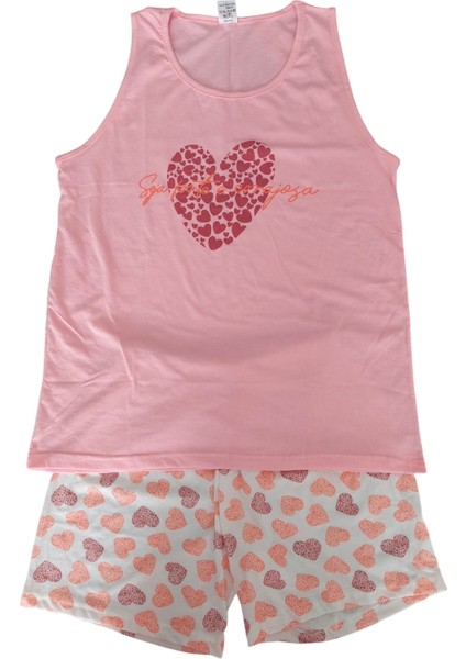 Kadın Askılı Mini Şortlu Pijama Takımı