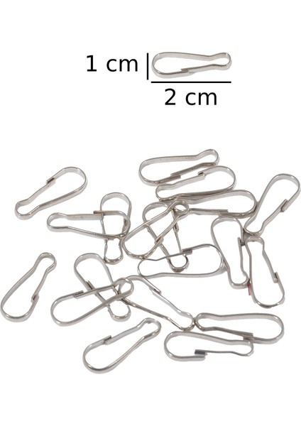 Çanta Anahtarlık Kimlik Kartı Kapalı Yaylı Kanca Klips Hobi Aksesuar 20 Adet
