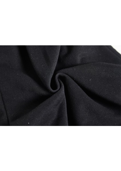 Killer Cat Baskılı Siyah Unisex Penye Şort