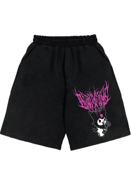 Touz Anime Harajuku Kuromi Sanrio Penye Unisex Şort modelleri