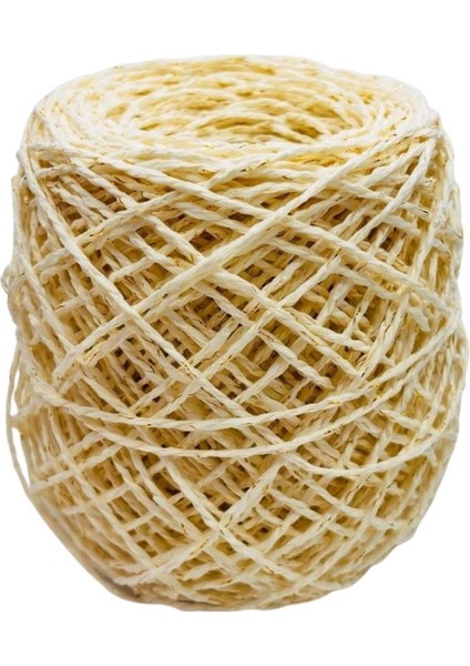 Çanta 100 gr Sarılmış Kağıt Ip Krem Simli