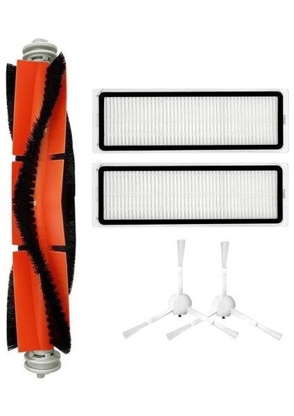 Xiaomi Mop 2 Pro+ (STYTJ02ZHM) Uyumlu 1 Adet Ana Fırça 2 Adet Filtre 2 Adet Beyaz Yan Fırça