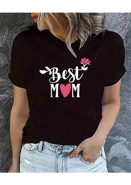 Best Mom Özel Tasarım Baskılı Oversize Tshirt