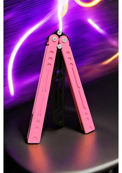 Kelebek Antrenman Alıştırma Bıçağı – Plastik Butterfly Knife (Pembe ve Siyah) modelleri