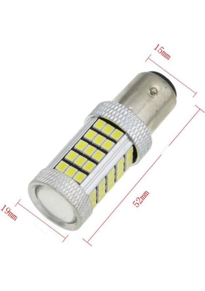2 Adet 93 Tek Duy Yakın Tırnak LED 63 Ledli Mercekli BAU15S Turuncu