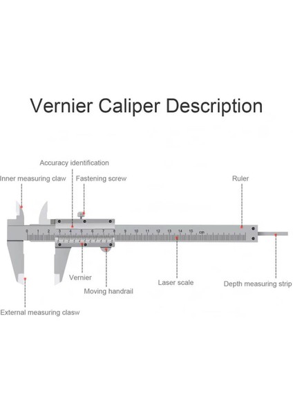 150 mm / 0.02 mm Paslanmaz Çelik Mekanik Kumpas - Sürgülü Manuel Kumpas modelleri