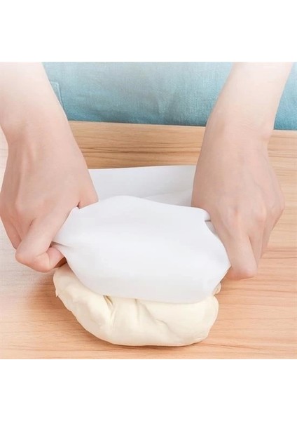 Orta Hamur Torbası Silikon Şeffaf Hamur Yoğurma Torbası Ekmek Makarna Mantı Hamuru Kolay Yo