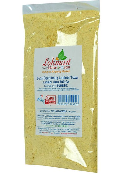 Leblebi Tozu Leblebi Unu Öğütülmüş Doğal 100 gr Paket