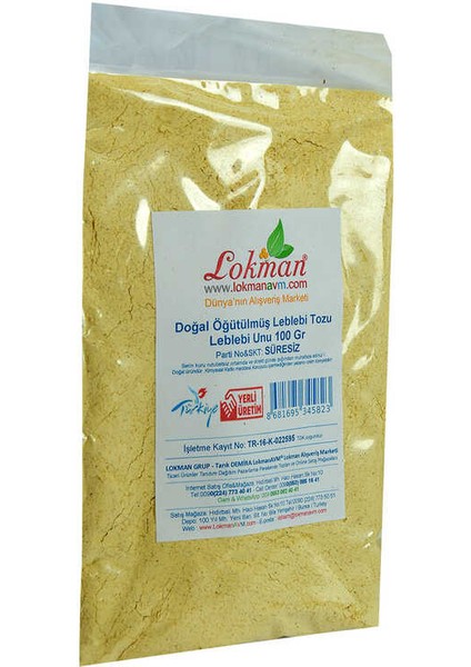 Leblebi Tozu Leblebi Unu Öğütülmüş Doğal 100 gr Paket