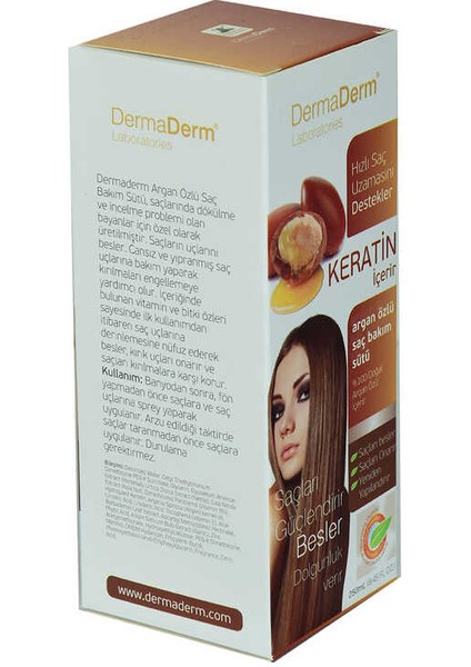 Keratinli Argan Özlü Saç Bakım Sütü Hızlı Saç Uzamasına Etkili 250 ml fırsatları