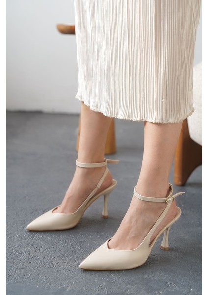 Kadın Montana Ince Topuklu Ayakkabı - Ten Deri fiyatları
