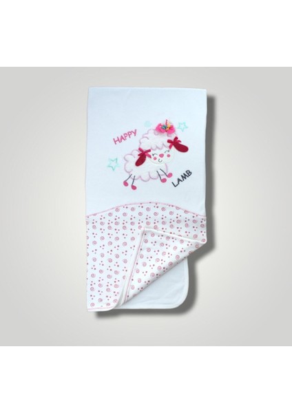 Kuzulu Nakışlı Kız Bebek Battaniye