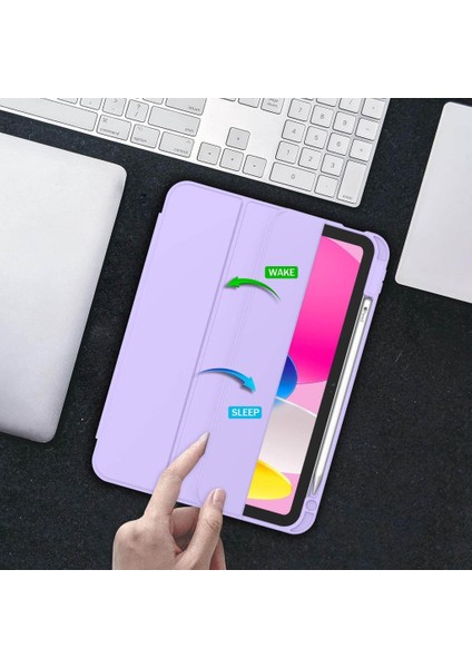Apple iPad 11.Nesil A16 11inç/10.Nesil 10.9inç Kılıf Kalem Bölmeli Smart Case