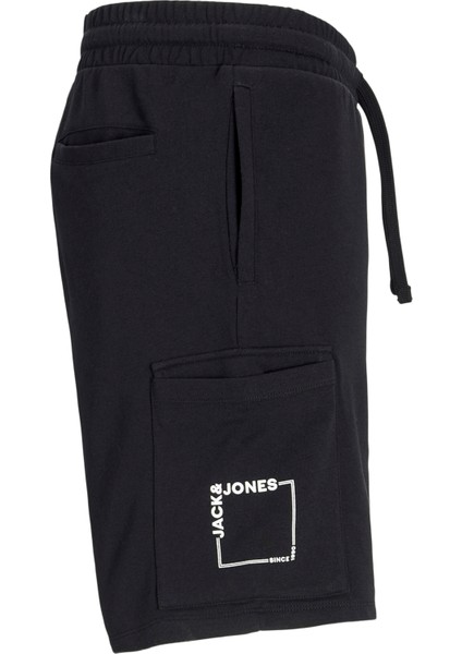 Jpstkane Scrıpt Sweat Shorts Mıd Erkek Siyah Şort 12269442-02