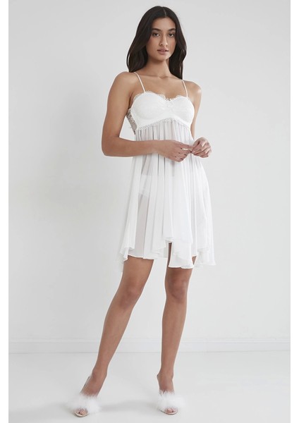 Pierre Cardin 880 Bayan Şifon Dantelli Gecelik modelleri