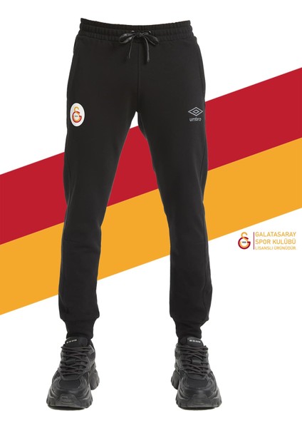 Orijinal Lisanslı Umbro Lastikli Paça Siyah Eşofman Altı