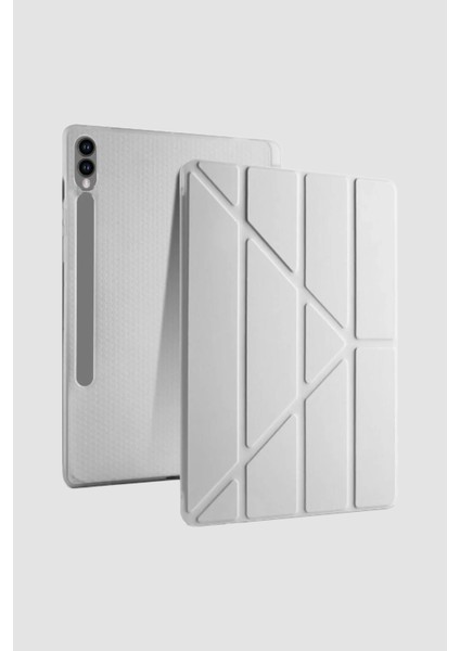 Samsung Tab S10 Plus / S9 Plus / Tab S9 Fe Plus Uyumlu Kalem Bölmeli Standlı Uyku Modlu Akıllı Kılıf
