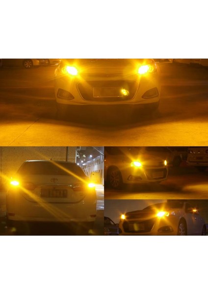 2 Adet 93 Tek Duy Yakın Tırnak LED 144 Ledli BAU15S Turuncu