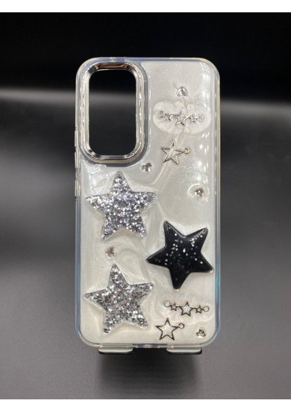 Galaxy A32 Uyumlu 3D Kabartmalı Parıltılı Ekstra Dayanıklı Darbe Önleyici Sevimli Kılıf