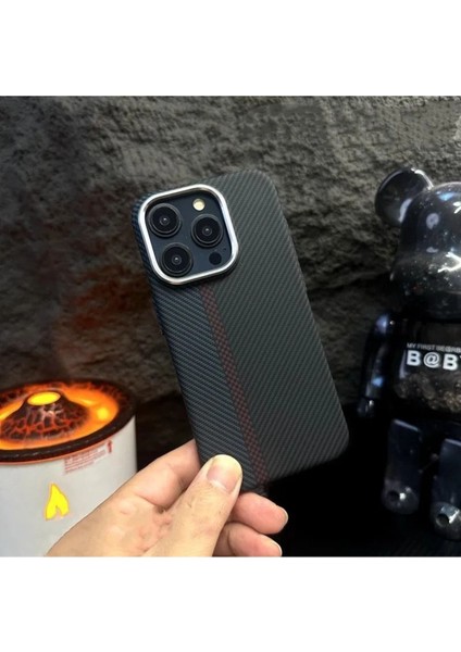 Iphone 16 Plus Uyumlu Lux Carbon Fiber Magsafe Ekstra Dayanıklı Lens Hediyeli