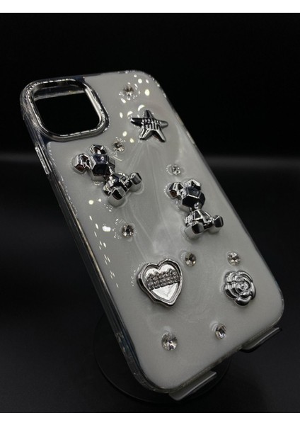Iphone 15 Uyumlu 3D Kabartmalı Parıltılı Ekstra Dayanıklı Darbe Önleyici Sevimli Kılıf fiyatları