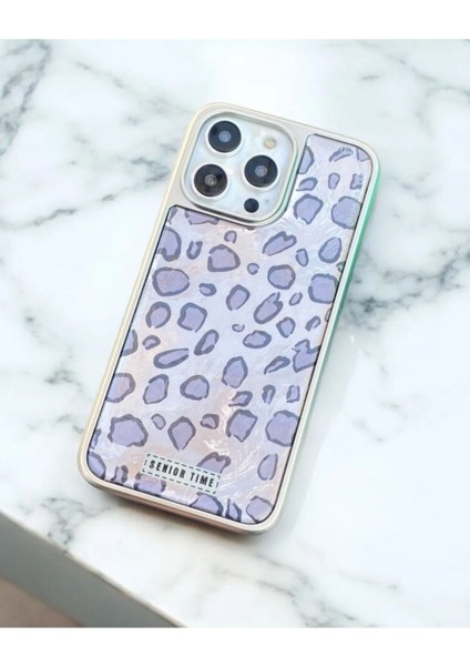 Iphone 11 Uyumlu Senior Time Leopar Desenli Parlak Kılıf