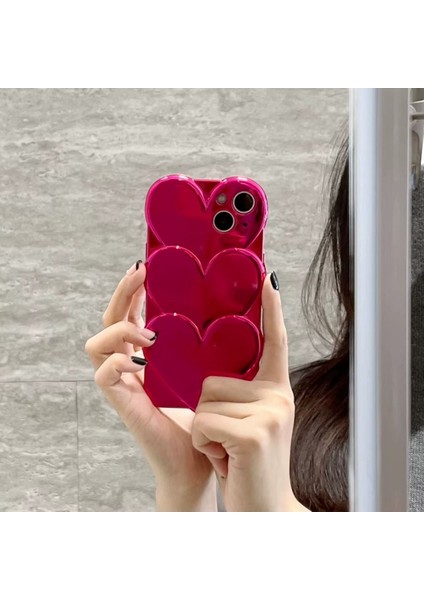 Iphone 14 Pro Max Uyumlu Parlak Darbeye Dayanıklı Kamera Koruyuculu Three Love Kılıf modelleri