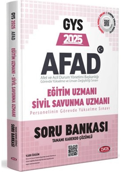 Afad Eğitim Uzmanı Ile Sivil Savunma Uzmanı Gys Soru Bankası - Karekod Çözümlü