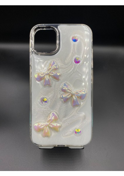 Iphone 16 Pro Uyumlu 3D Kabartmalı Parıltılı Ekstra Dayanıklı Darbe Önleyici Sevimli Kılıf