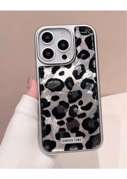 Iphone 15 Uyumlu Senior Time Leopar Desenli Parlak Kılıf fırsatları
