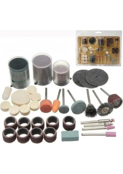 105 Parça Taşlama Zımpara Dremel Gravür Oyma Aksesuar Set