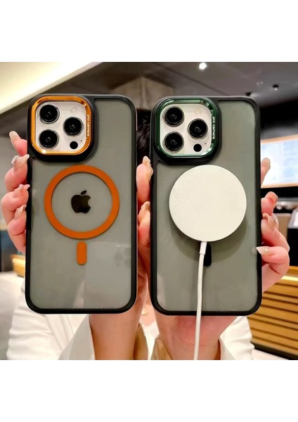 Iphone 16 Pro Max Uyumlu Çizgili Lüks Magsafe Kablosuz Şarj Özellikli Darbeye Dayanıklı Şeffaf Kılıf modelleri