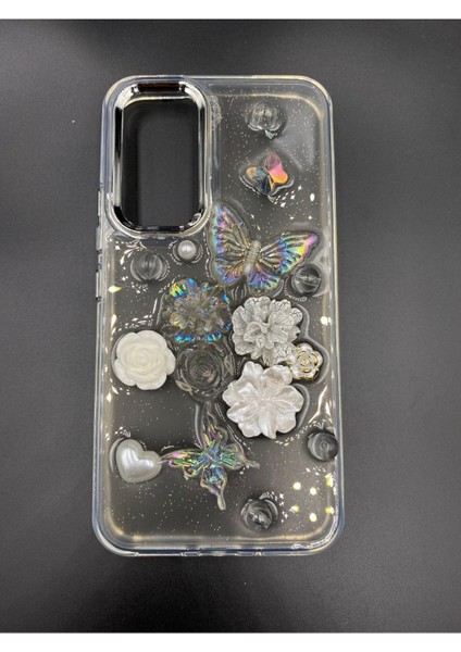 Galaxy A55 Uyumlu 3D Kabartmalı Parıltılı Ekstra Dayanıklı Darbe Önleyici Sevimli Kılıf