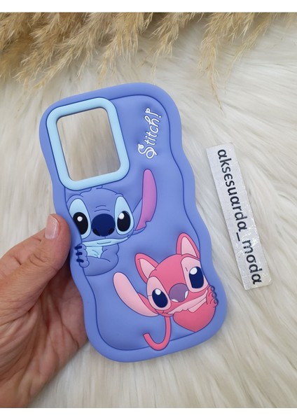 Xiaomi Redmi Note 12 4g Uyumlu Stitch Disney Lilo ve Stiç Hamur Silikon Lüks Kılıf Kapak