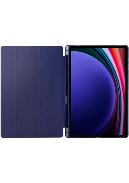Samsung Tab S10 Plus / S9 Plus / Tab S9 Fe Plus Uyumlu Kalem Bölmeli Standlı Uyku Modlu Akıllı Kılıf