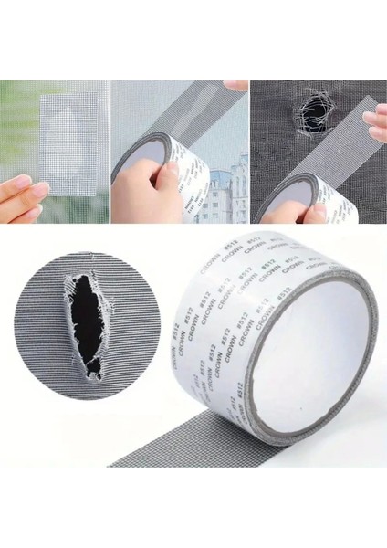 Güçlü Yapışkanlı Pencere Tamir Bandı, Böcek Önleyici Yama Bandı 2 mt x 5 cm