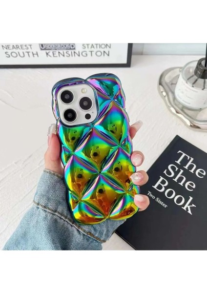 Lphone 11 Uyumlu Baklava Desenli Hologramlı Darbeye Dayanıklı Telefon Kılıfı