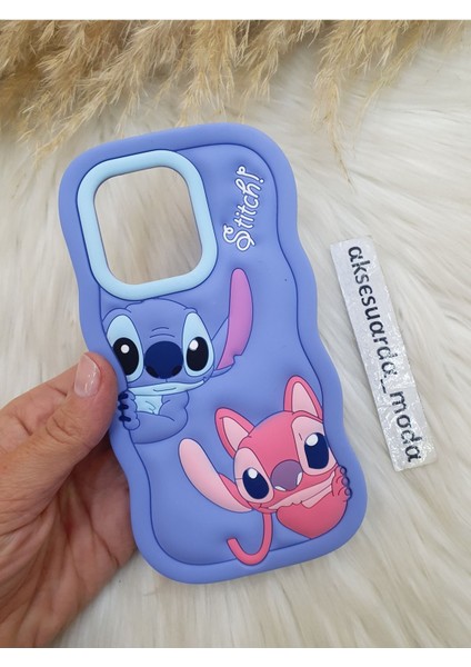 Xiaomi Redmi Note 13 4g Uyumlu Stitch Disney Lilo ve Stiç Hamur Silikon Lüks Kılıf Kapak