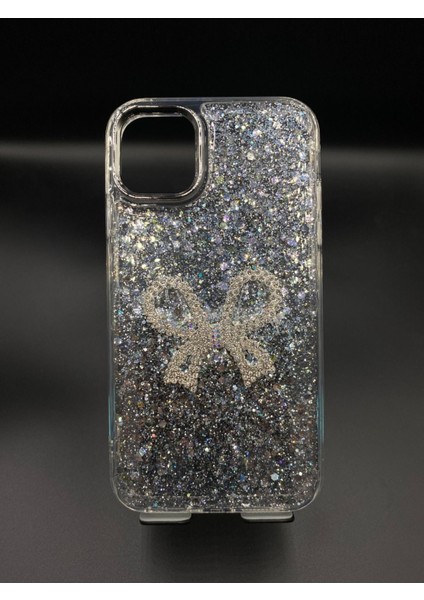 Iphone 15 Pro Uyumlu 3D Kabartmalı Parıltılı Ekstra Dayanıklı Darbe Önleyici Sevimli Kılıf