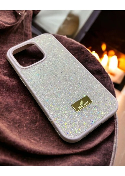iPhone 15 Plus Taşlı Silikon Kılıf