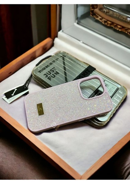 iPhone 15 Plus Taşlı Silikon Kılıf
