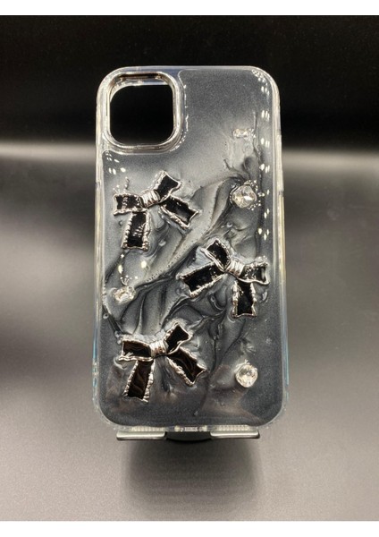 Iphone 14 Pro Uyumlu 3D Kabartmalı Parıltılı Ekstra Dayanıklı Darbe Önleyici Sevimli Kılıf