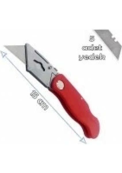Katlanabilir Halıfleks Maket Bıçağı Üçgen Uçlu Falçata