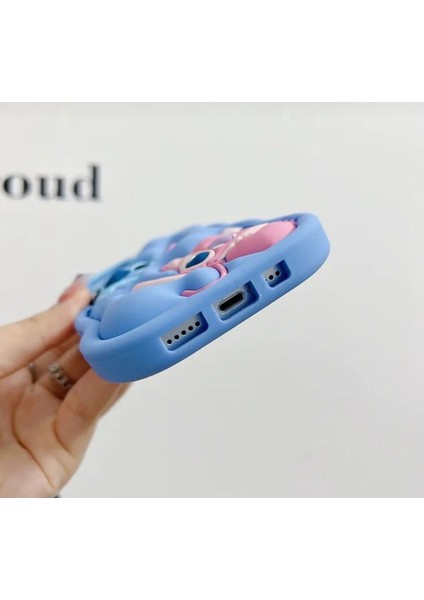Samsung Galaxy S23 Fe Uyumlu Stitch Disney Lilo ve Stiç Hamur Silikon Lüks Kılıf Kapak